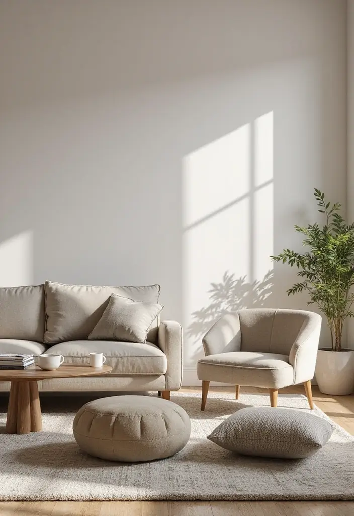 Unlock 25 Trendy Neutral Living Room Ideas for Stylish Teens (You Won't Believe #14!) - 13. Soft Upholstered Pieces