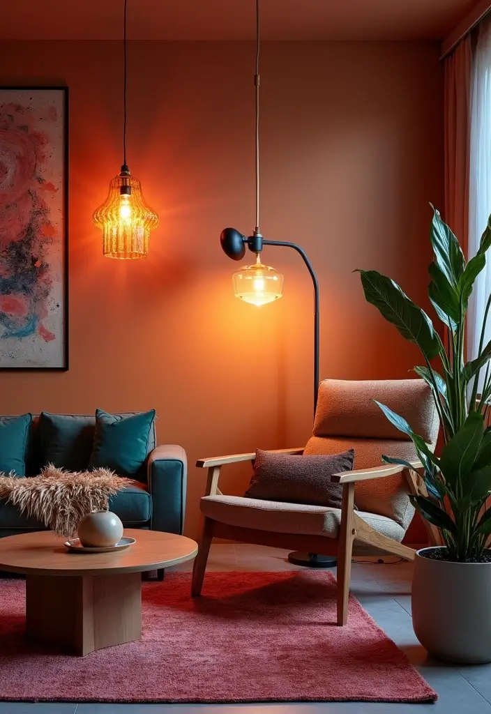 Unlock 25 Trendy Neutral Living Room Ideas for Stylish Teens (You Won't Believe #14!) - 17. Creative Lighting Fixtures