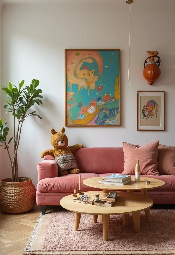 Unlock 25 Trendy Neutral Living Room Ideas for Stylish Teens (You Won't Believe #14!) - 20. Whimsical Elements