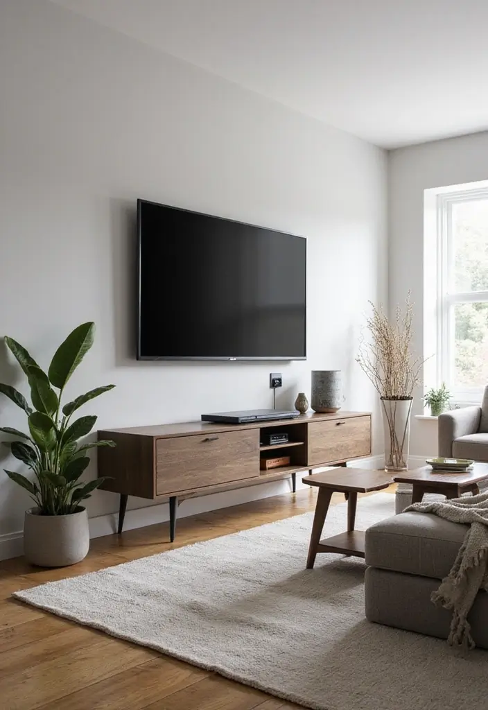 Unlock 25 Trendy Neutral Living Room Ideas for Stylish Teens (You Won't Believe #14!) - 23. Tech-Friendly Spaces